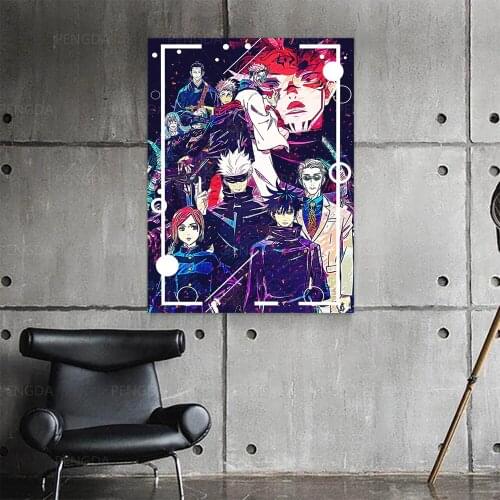Paintings Wall Art Canvas Abstract Jujutsu Kaisen Anime Japan Modular Picture HD Print Posters Frame For Living Room Home Decor