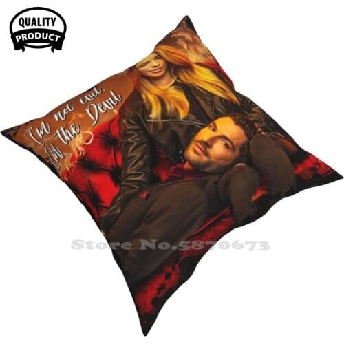 Lucifer Throw Cushion Pillow Cover Lucifer Lucifer Mornin Tom Ellis Serie Tv Tv Show Satan Demon Devil Hell Show Tv Series