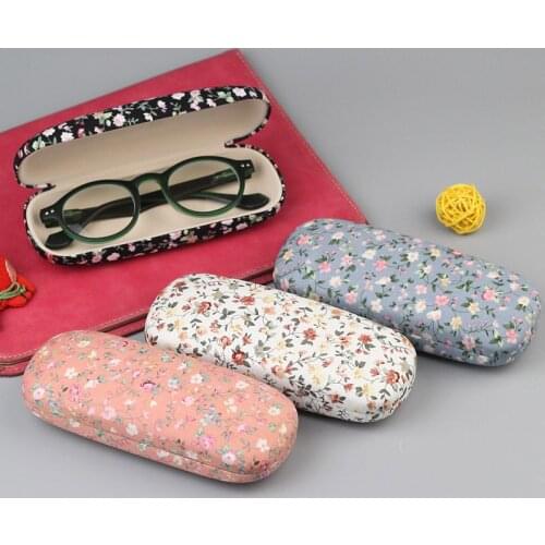 New Floral Hard Eye Glasses Case New Style Protable Sunglasses Eyewear Protector Box Pouch Bag 4 Colors Free Shipping