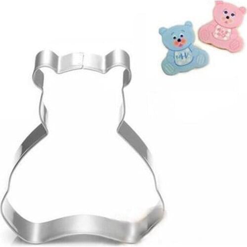 New Lovely Bear Fondant Cake Stencil Kitchen Cupcake Decoration Template Mold Cookie Coffee Stencil Mold Baking Biscuits Stamp