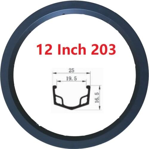 203 Kids' Bikes Rim 12 Inch 12" BMX Single Layer Aluminum Alloy Bicycle Rims 20 Hole 14G A/V Valve