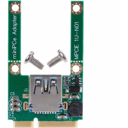 1 Set Mini PCI-E PCI-Express Card To USB 2.0 Male Converter Adapter Card USB 2.0 to Mini PCI E Adapter Converter With Screws C26