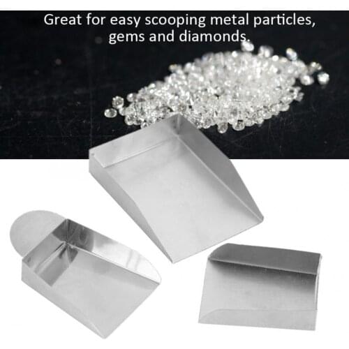 Professional 3PCS Jewelry Shovel for Diamond Beads Pearls Gem Scoop Tools Stainless Steel Jewelry Making Tool for Jeweler c