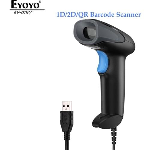 Eyoyo Wired 1D 2D QR Barcode scanner USB Wired Handheld DataMatrix PDF417 Maxicode Bar Code Reader Screen Scanning For Store