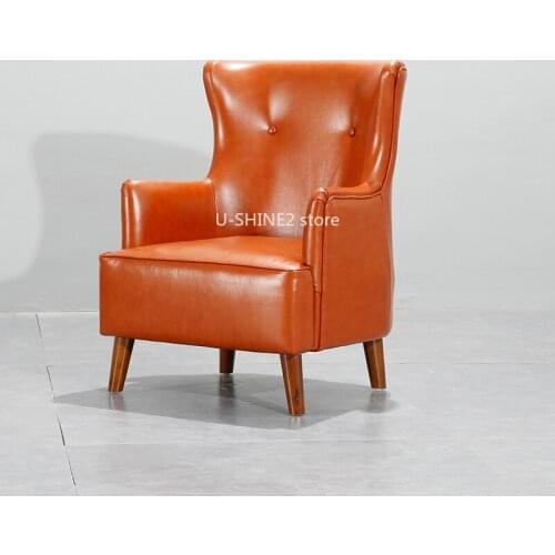 U-BEST Modern wood fabric night club sofa chair, Living Room Single Seat Sofa Fabric Club Accent Chair