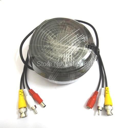 15 Meter 50 Feet Video Audio Power Extension CCTV Cable For Security Camera