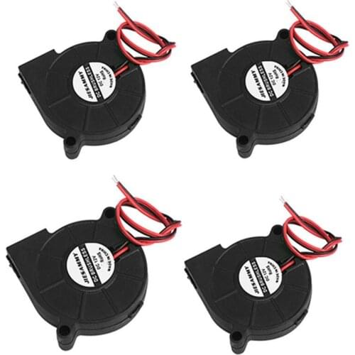 AU42 -50 mm Blower 24 Volt 5015 Double Ball Bearing 50 x 15 mm Turbocharged Brushless-High Speed (Pack of 4)