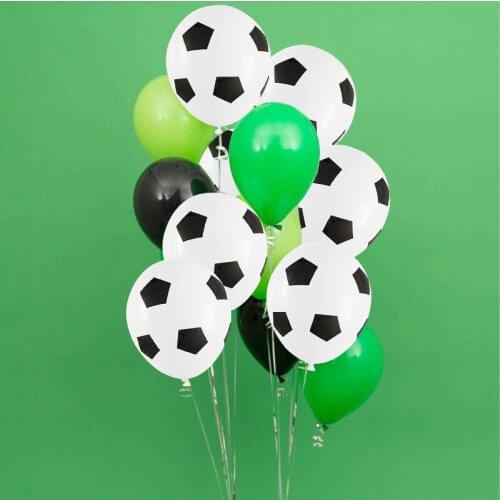 1set Football Soccer Balloons Football Theme Party Latex Foil Helium Air Ballon Boys Birthday Games Toys Event Party Supplies