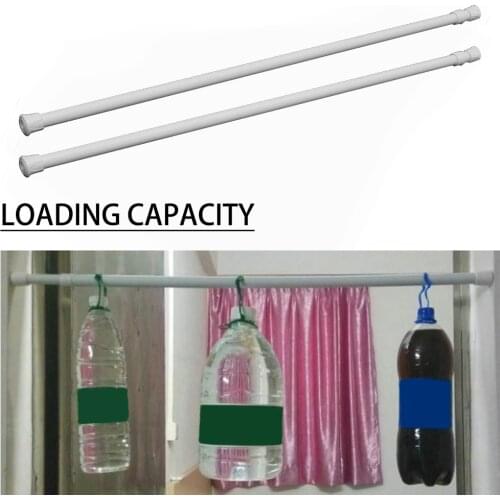 1pc Cabinet Closet Curtain Rail Pole Telescopic Pole Wardrobe Tension Rod Adjustable Window Extendable Shower Curtain Holder Rod