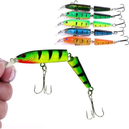 10.5cm 9g Wobblers Pike Fishing Lures Artificial Multi Jointed Sections Bait Crankbait Fake Fish Fishing Accessories JM002