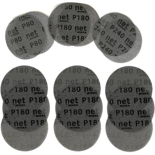 15PCS 5" 125mm Mesh Sandpaper Sanding Discs Anti-blocking Dry Grinding 80 180 240 Grit
