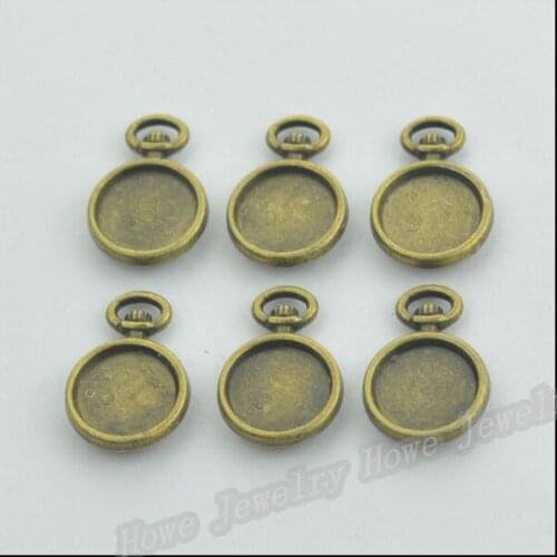 High quality 30 pcs Charm Clock frame Pendant Antique bronze Zinc Alloy Fits Bracelet Necklace DIY Metal Jewelry Findings