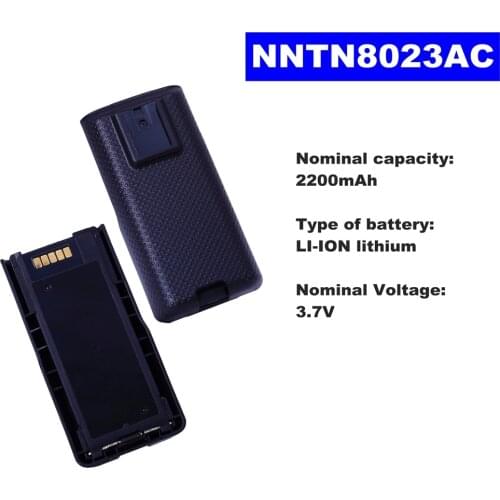 3.7V 2200mAh LI-ION Radio Battery NNTN8023AC For Motorola Walkie Talkie MTP3100/3150/3250 Two Way Radio