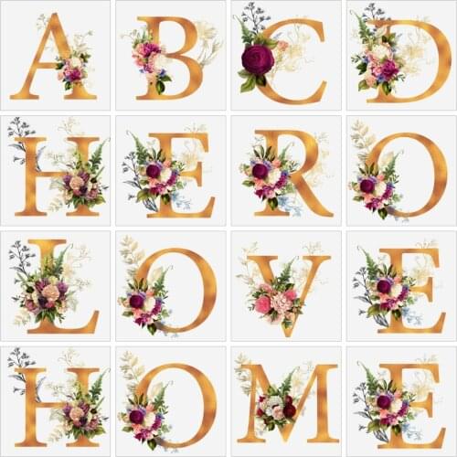 Huacan 5D Diamond Embroidery Mosaic Letter DIY Diamond Painting Full Square Cartoon Paintings For Interior Home Decoration