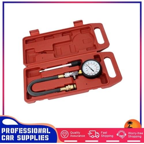 Car Gas Compression Cylinder Pressure Tester Gauge Kit Detector Diagnostic Tool Valve Instrument Car Measuring Goods