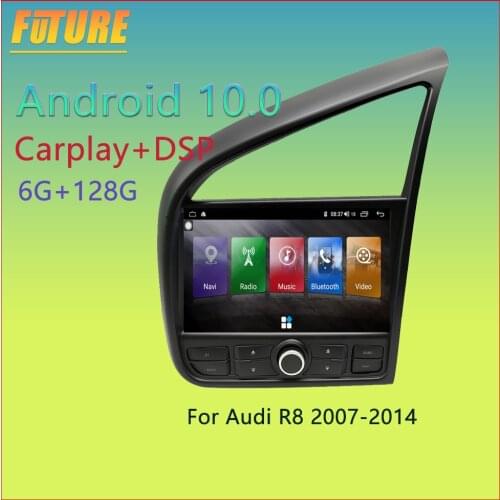 6G 128G Android 10.0 For AUDI R8 2007-2014 Car Multimedia Player GPS Navigation Video DVD Radio Stereo Carplay 2 Din Head Unit