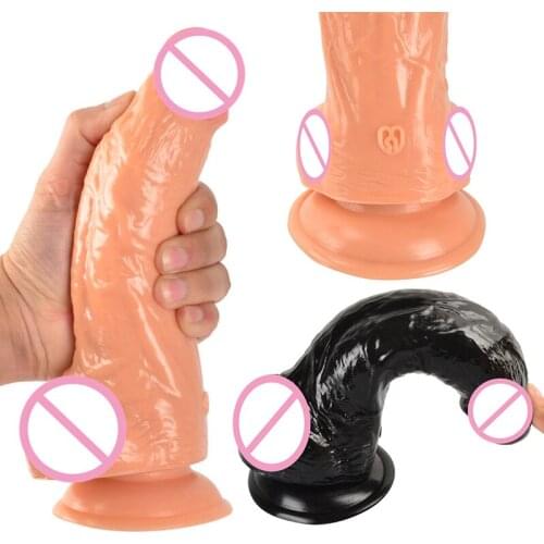 Huge Dildo Realistic Big Black Dick Imitation Penis Imitator For Sex Falos 22*5cm Masturbation Silicone Wear Adult Toys Sex Shop