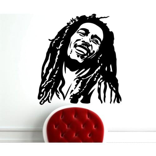 Music Wall Decals Bob Marley Reggae Rasta Jamaica Large Vinyl Transfer Stencil Decal Sticker Wall Art Home Design Poster A321