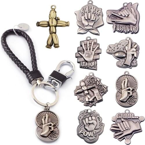 Anime Jujutsu Kaisen Cosplay Keychain Gojo Satoru Itadori Yuji Zenin Maki Spear Knife Cursed Finger Keyring Jewelry Accessories