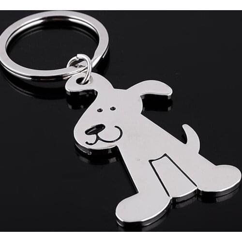 Cute Cat Dog Keychain for Lovers Fashion Metal Trinket Ring For Car Key Chain apple/Abacus/bike/airplane/girl/Bullion