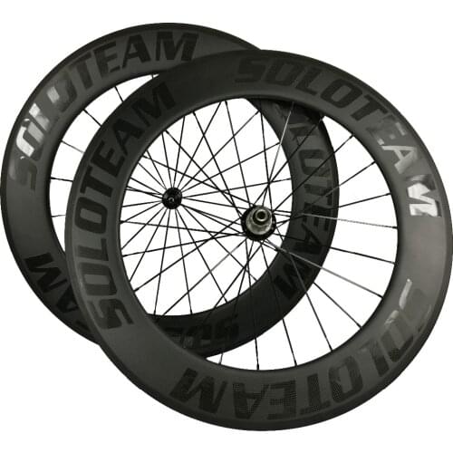 Soloteam black glossy carbon wheelset 38mm 45mm 50mm 60mm 88mm carbon wheels 700c road bike clincher tubeless bicycle wheels