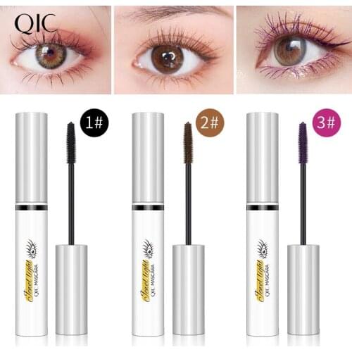 QIC Color Mascara Eyelashes 4D Silky Eyelashes Thick Curl Long And Non-blooming Makeup Waterproof Mascara Eye Comestic TSLM2