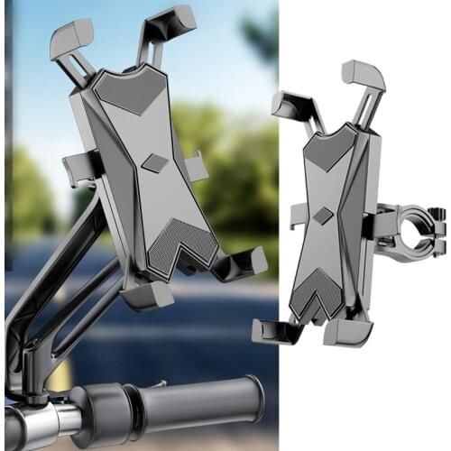 Motorcycle Phone Holder Handlebar Rearview Mount 360 Rotation Bicycle Electric Motor Phone Stand Bracket