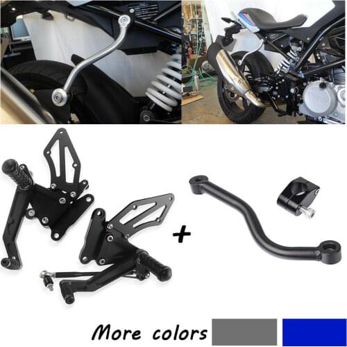 G 310 R Motorcycle Footrest Rear Passenger Footpeg Pedal Foot Peg Rearset Rear Set + Mount Holder For BMW G310R 2017-2018 Black