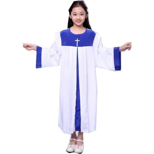 Robe Abaya Children Christian Church Hymns Clothing Robe Command Clothing Choir Nun Long Sleeved Prayer Garment