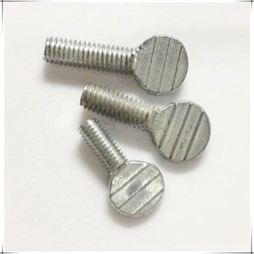 M8 M10 Zinc Plated Carbon Steel Flat Head Handle Racket Thumb Screw Bolt 20pcs/lot