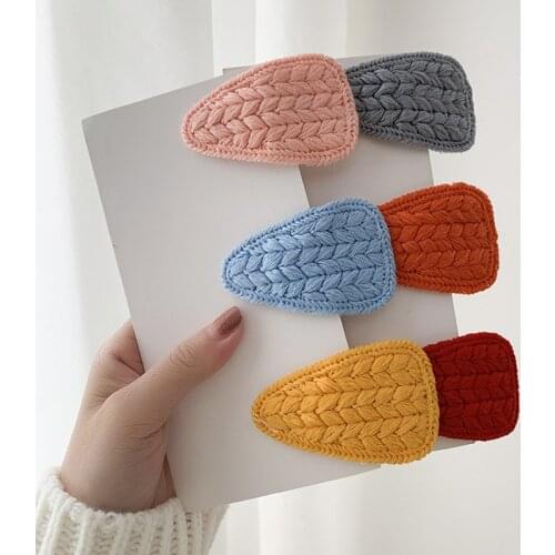 Sweet Hair Pins For Girls Knitting Hair Accessories Children Kids Hair Styling Tools Barrettes Baby Clips Hair Grips Headdress