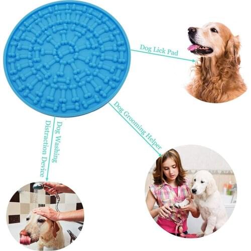 Multifunction Suction Cup Wall Soft Non Toxic Easy Clean Bathing Pet Lick Mat Grooming Home Distraction Feeding Anti Slip