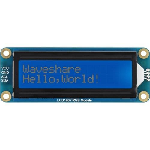 LCD 1602 RGB Module, 16x2 Characters LCD, RGB Backlight, 3.3V/5V, I2C Bus
