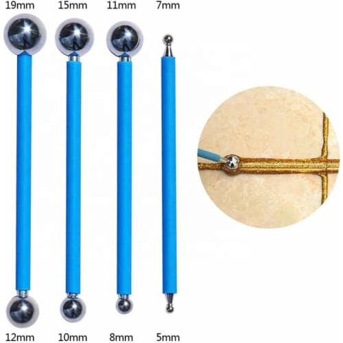 4pcs Double Steel Pressed Ball Tile Grout Floor Pressure Stick Tools Repairing Home wall Gap Scraping Construction Hand Tools