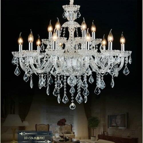 Clear crystal chandelier home decoration lighting lustres de cristal lamparas 100% quality guarantees and free shipping