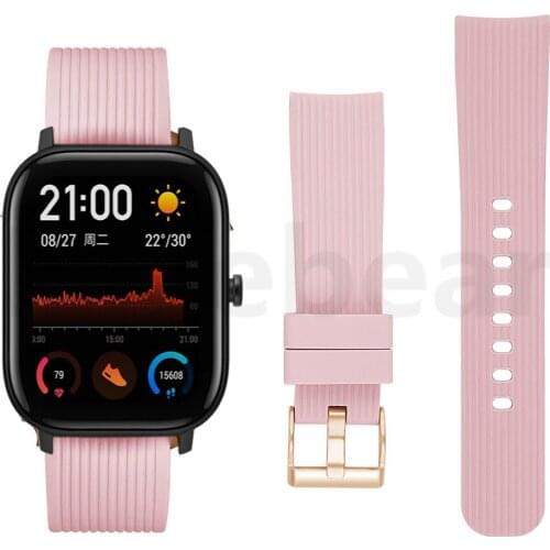 Sport Silicone Watchband Strap for Xiaomi Huami Amazfit Bip U Pro S LIte GTS2 2e Mini SmartWatch Bracelet Band Replace Correa
