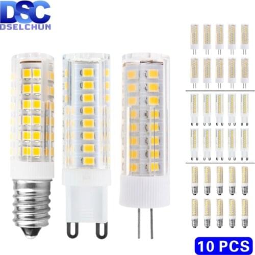 10pcs/lot G4 G9 E14 LED Bulb 3W 4W 5W 7W Mini LED Lamp 220V LED Corn Bulb SMD2835 Replace 30W 40W 60W Halogen Chandelier Lights