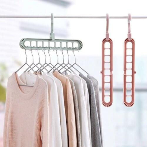Hanger Multi-port Support Ring Drying Rack Multifunctional Plastic Hanger T-shirt Pants Household Storage