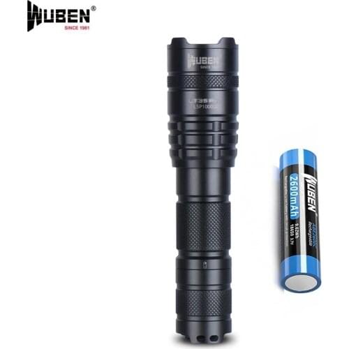WUBEN LT35 Pro Zoomable Flashlight XPL2-V6 LED max 1200 lumen 3.7V beam throw 200 meter USB Rechargeable Torch 2600mAh battery