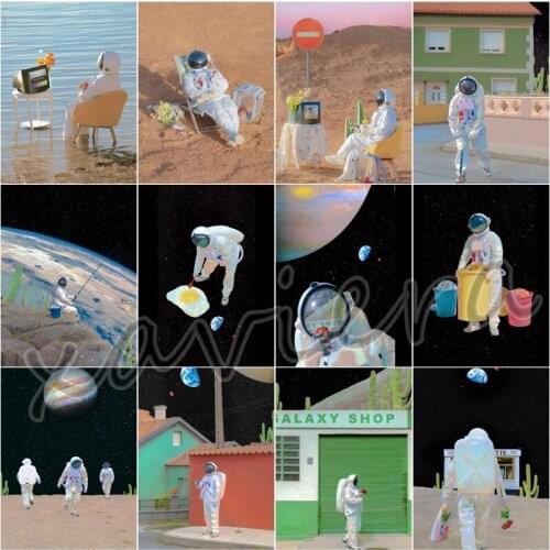 Xaviera Cartoon Astronaut Diamond Painting Space Universe Planet Full Drill Rhinestones Mosaic Embroidery Cross Stitch Crafts