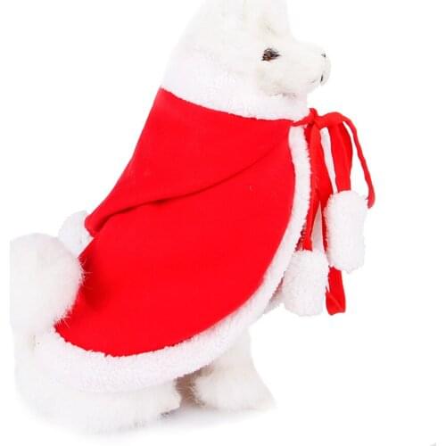 Funny Pet Cat Cloak Winter Thick Christmas Dog Overcoat Berber Fleece Halloween Pet Costume for Cats Small Dogs Poodle Hooded