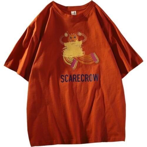 ZuoLunOuBa Summer Japanese Girl Style Women T Shirt Short Sleeve Print Harajuku Comics Graffiti Elves Letter Tees Tops Female