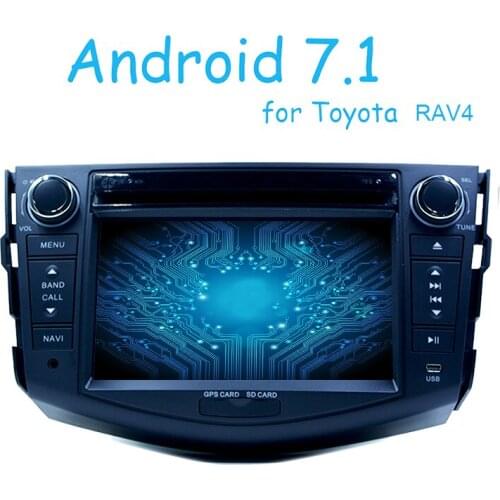 1024*600 Car Radio DVD Player 4 Core Android 7.1 for Toyota RAV4 2006 2007 - 2012 GPS Navigation Radio Stereo Support Mirrorlin