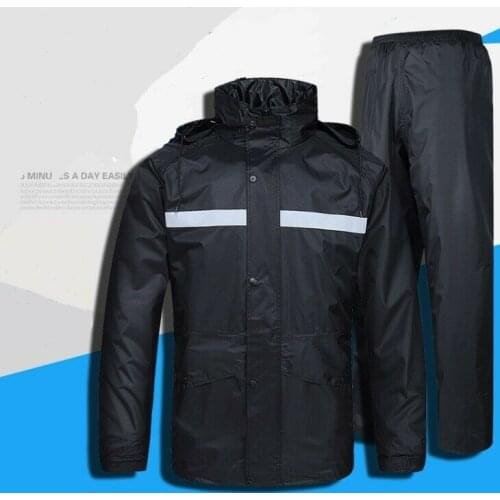 2PC Mens Bicycle Outdoor Motorcycle Rain Coat Windproof Waterproof Jacket Pants