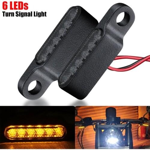 2PCS Universal 8mm Smoke Mini LED Motorcycle Turn Signal Indicators Blinker Lights (Silver/Black)