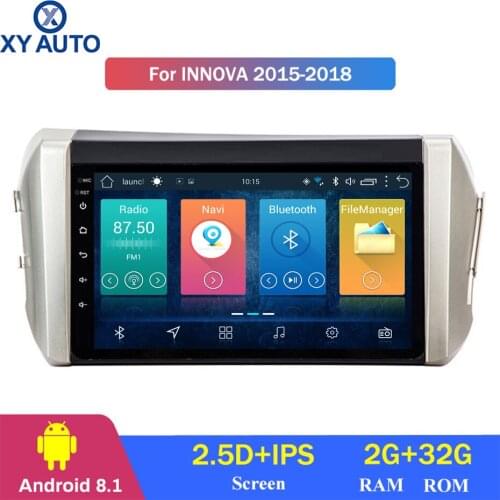 9 inch 2.5D IPS HD multi-touch screen Android 8.1 2G RAM 32G ROM NAVI for toyota innova 2015-2018 with Bluetooth USB WIFI SWC