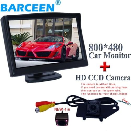 Car parking camera wide angle 4 ir fit forMITSUBISHI RVR ASX 2013/2014 + hd lcd car mirror monitor universal type