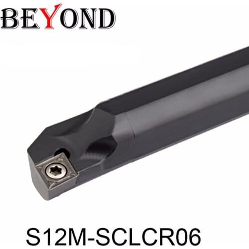 BEYOND SCLCR S12M-SCLCR06 12mm lathe tools internal turning tool holder SCLCR06 carbide inserts CCMT 060202/04 cnc boring bar