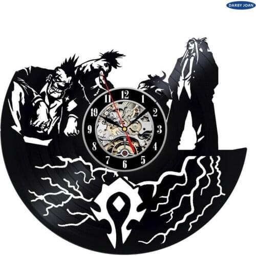 Creative Black Vinyl Record Clock for Gamers reloj,wall clock saat alarm clock reloj large duvar saati clock mechan