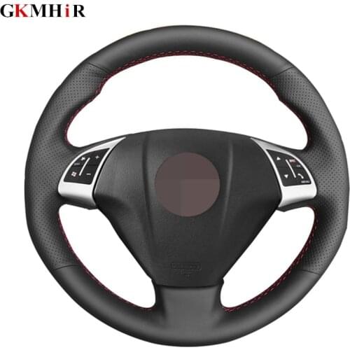 Black Artificial Leather Hand-stitched Car Steering Wheel Cover for Fiat Bravo 2007-2015 Doblo 2010-2015 Opel Combo 2012